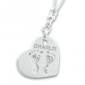 personalised jewellery that features your loved ones handprint, footprint, fingerprint, name or a special moment. Create a beautiful keepsake or a memory piece of unique jewelry.