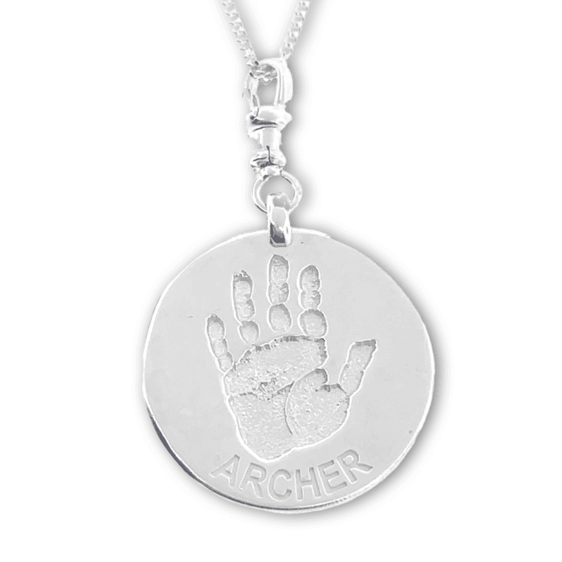 Uneik Jewellery - fingerprint name handprint footprint pawprint pet memorial keepsake gift 9ct gold sterling silver Melbourne Australia unique