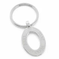 Name jewellery keyring in sterling silver