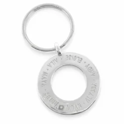 name pendant family circle keyring