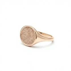 fingerprint jewellery signet ring with loved ones thumbprint