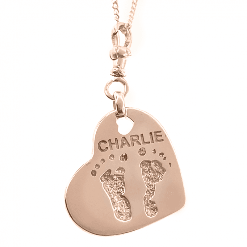 Uneik Jewellery - fingerprint name handprint footprint pawprint pet memorial keepsake gift 9ct gold sterling silver Melbourne Australia unique