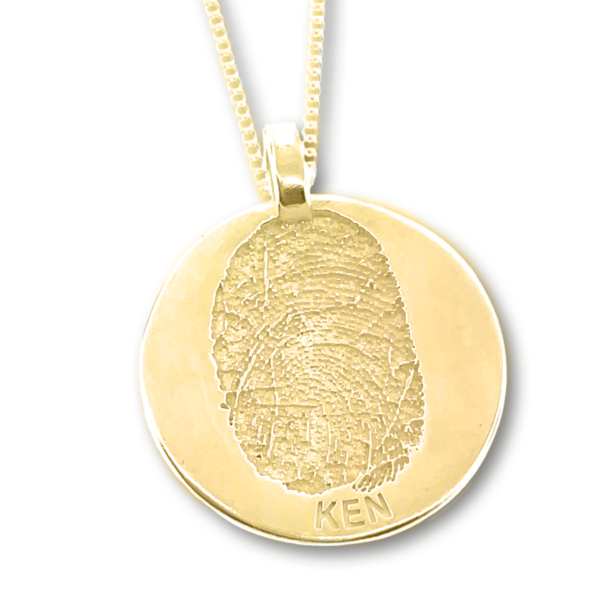 Uneik Jewellery - fingerprint name handprint footprint pawprint pet memorial keepsake gift 9ct gold sterling silver Melbourne Australia unique