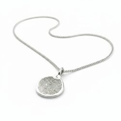 Personalized jewelry fingerprint pendant necklace. Thumbprint jewellery. Keepsake or memorial jewellery.