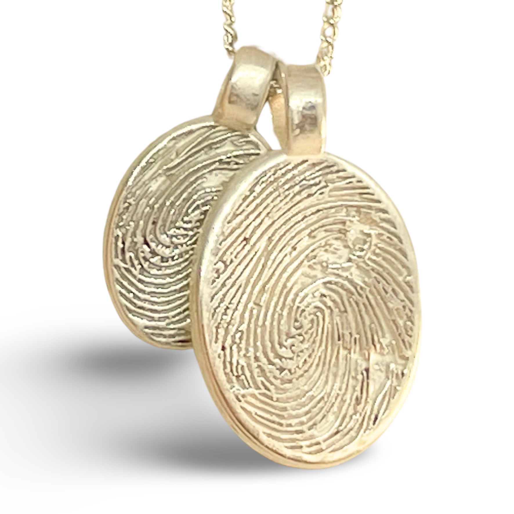 Fingerprint Necklace | Button - Soft Square -Smooth Pendant – Chris Parry  Handmade Jewellery