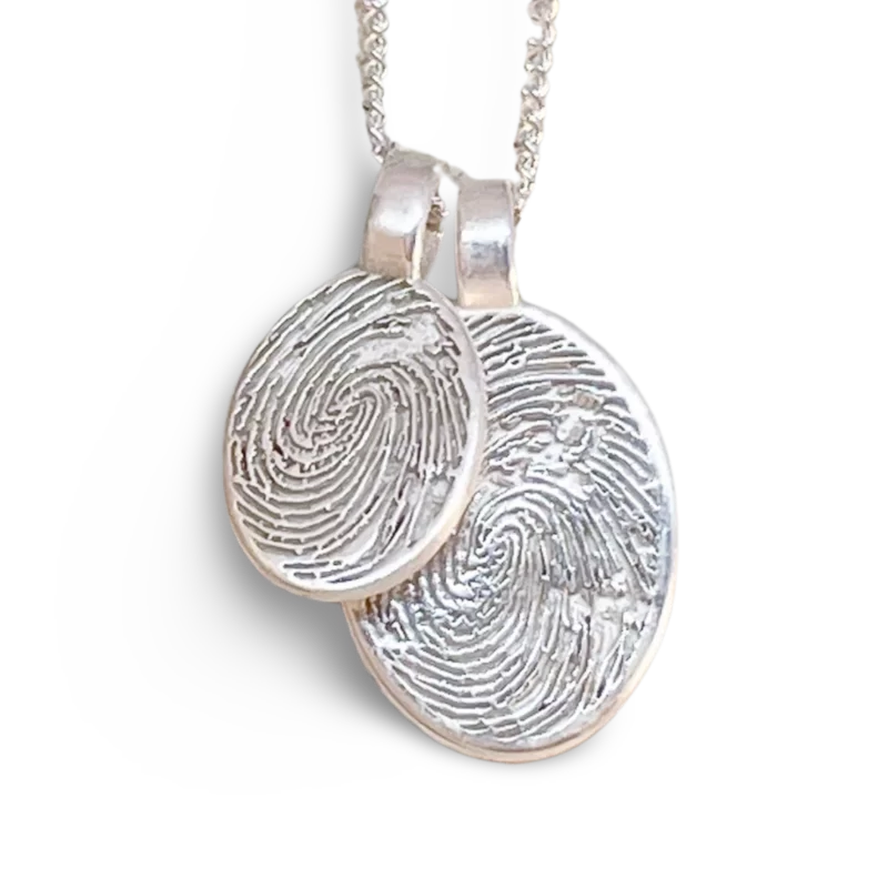 Fingerprint Jewellery Oval Pendant ... Single Print || Sterling Silver - Image 9