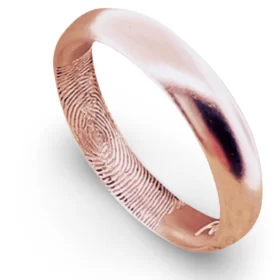 Alternative view of Fingerprint Band Ring - One Fingerprint on Inside of Ring || 9ct Gold