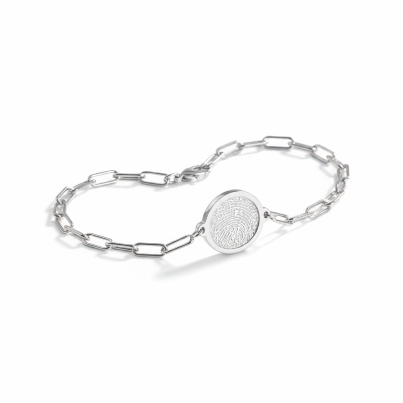 Personalized jewelry fingerprint pendant necklace. Thumbprint jewellery. Keepsake or memorial jewellery.
