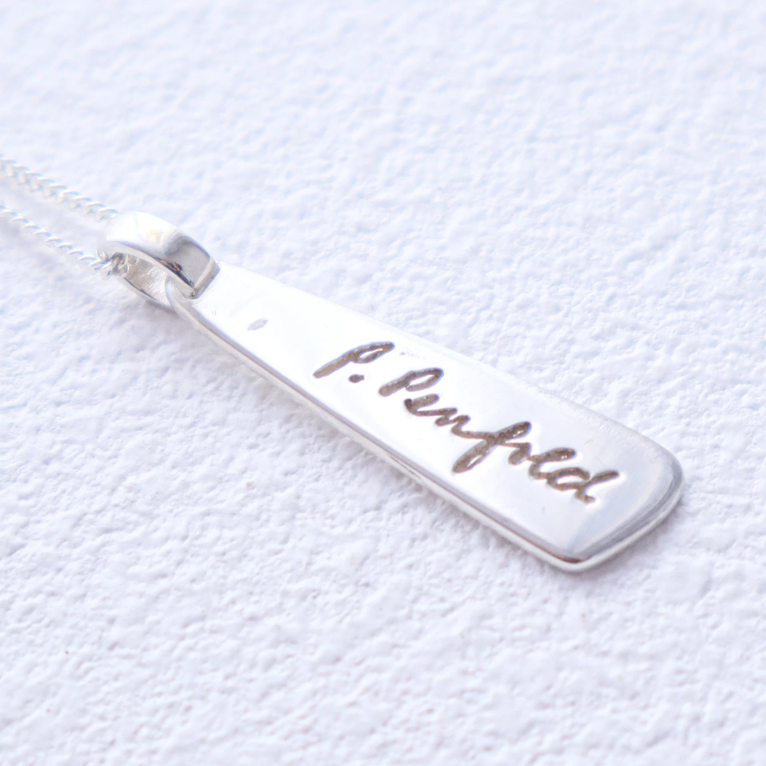 signature silver necklace pendant