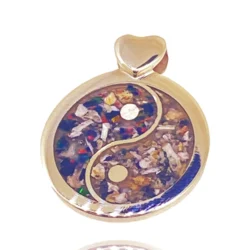 Ashes jewellery or cremation jewellery, made in Australia from 9ct Gold and Sterling Silver. Human and Pet ashes. Memorial Jewellery.