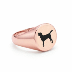 Rose Gold (375) pet ashes ring. Pet cremation ashes with opal or solid inclusion inlay. Handcrafted memorial jewellery by Uneik Jewellery Australia and Memories4Life.