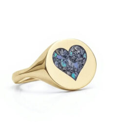 Cremation ashes memorial jewellery ring in sterling silver