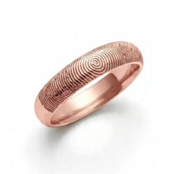 Fingerprint Band Ring - One Fingerprint on Outside of Ring || 9ct Gold