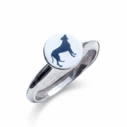 Cremation ashes memorial jewellery ring in sterling silver