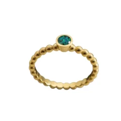 9 carat gold bubble ring featuring cremation Ashes can be used for both human and pet ashes