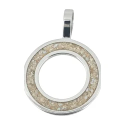 Sterling silver circled life Cremation ashes pendant