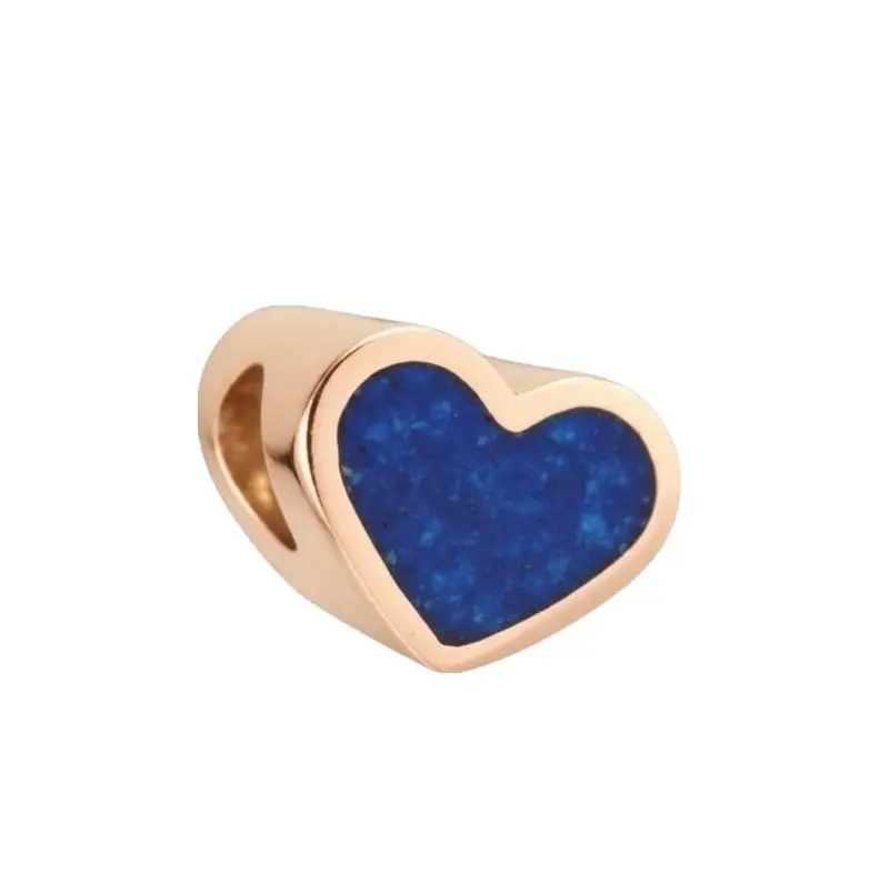 Heart Charm Bead, Mylinda, with Cremation Ashes - 9ct Gold or Sterling Silver - Image 3