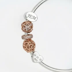 Oval Charm Bead, Ivy, with Cremation Ashes - 9ct Gold or Sterling Silver - Image 11